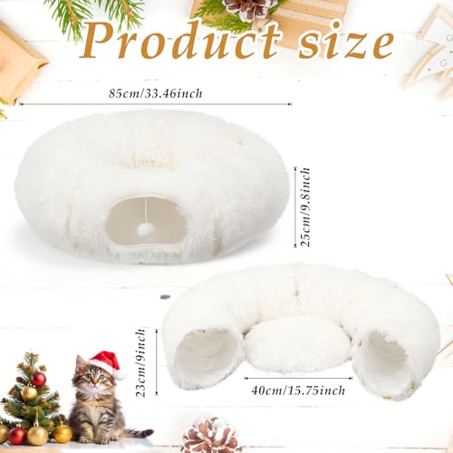 Christmas Cat Tunnel Bed with Washable Cushion Y8466