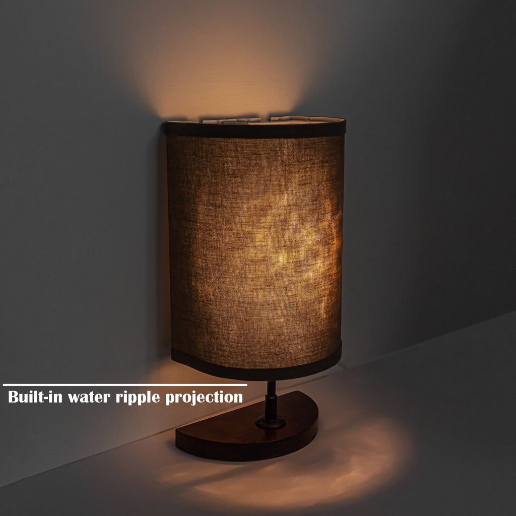 Half Shade Table Lamps with Fabric Lamp Shade J505
