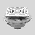 Cast Iron Floor Drain with Nickel Bronze Top Matte Black Q121856