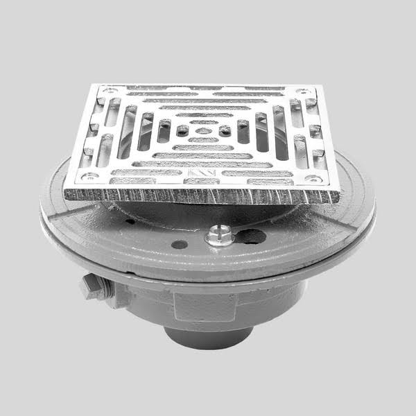 Cast Iron Floor Drain with Nickel Bronze Top Matte Black Q121856