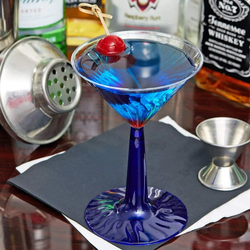2-Piece 6-Ounce Blue Martini Glass I987
