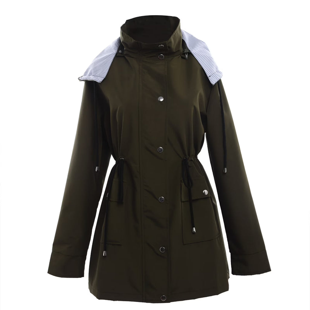 Solid Color Hardshell Jacket Windbreaker Coat E70737