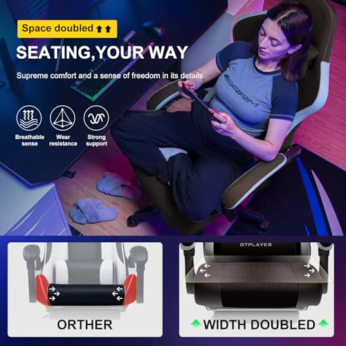 Gaming Chair with Footrest D953
