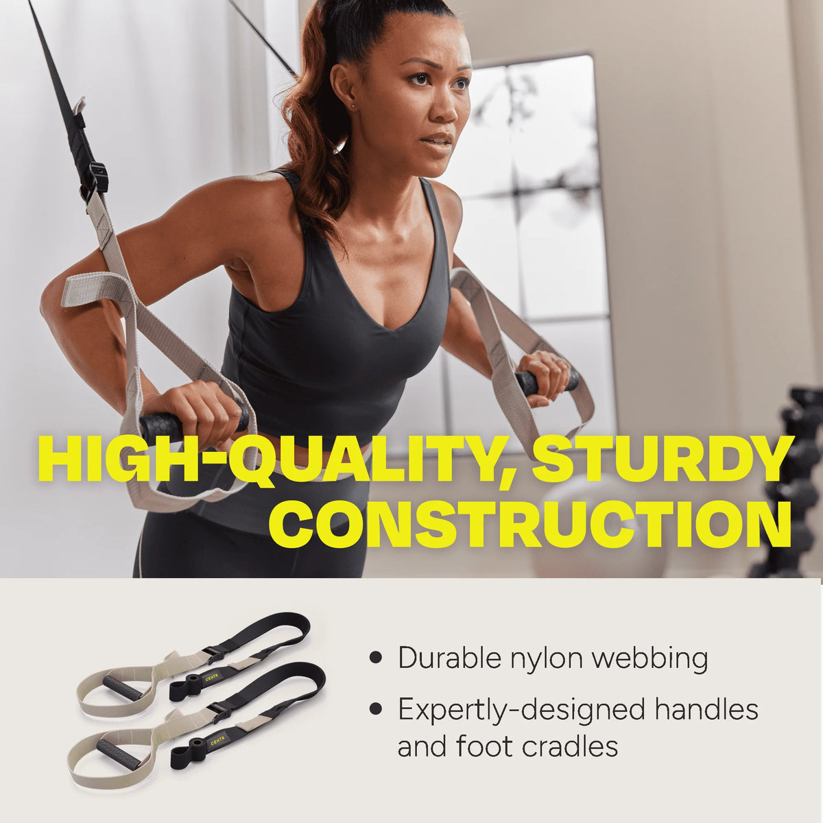 Bodyweight Training Straps with Door Anchors, Sand Brown, 2-Pack M154118
