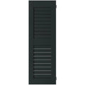 2-Pack 18-in W x 39-in H Black Forest Green Louvered Wood Exterior Shutters I4804