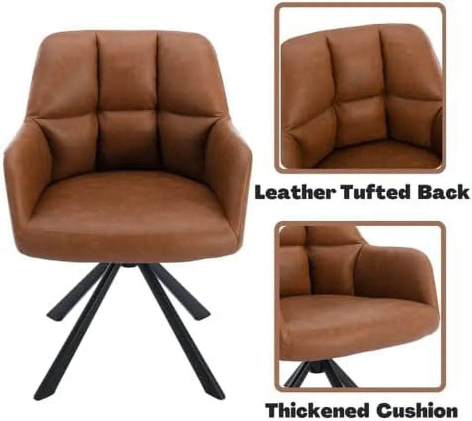 Leather Swivel Arm Desk Chair X35021