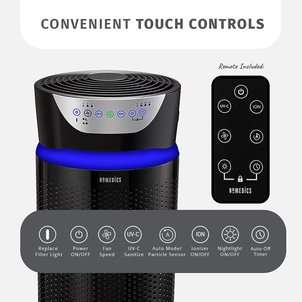White 5-in-1 HEPA Tower Air Purifier A973803