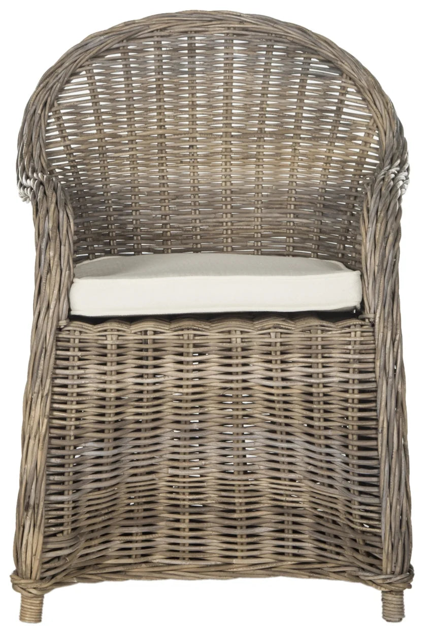 Grey Wicker Outdoor Club Chair X2794