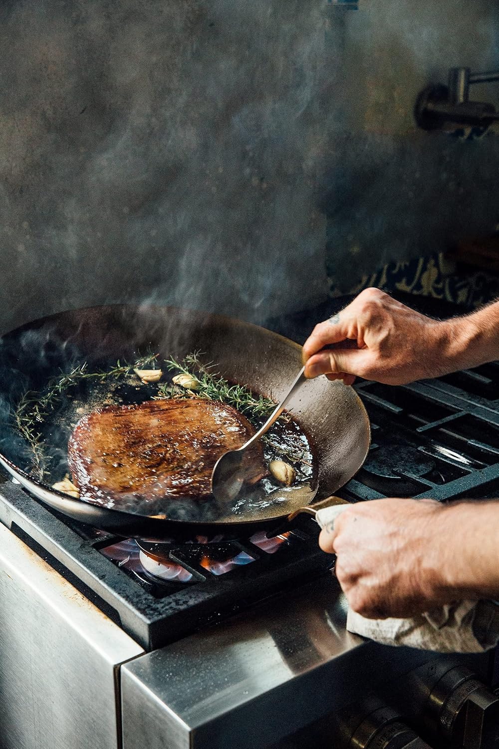 Black Carbon Steel Fry Pan R5226
