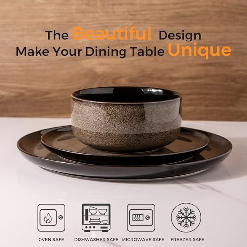Green 18PCS Ceramic Dinnerware Set T83393