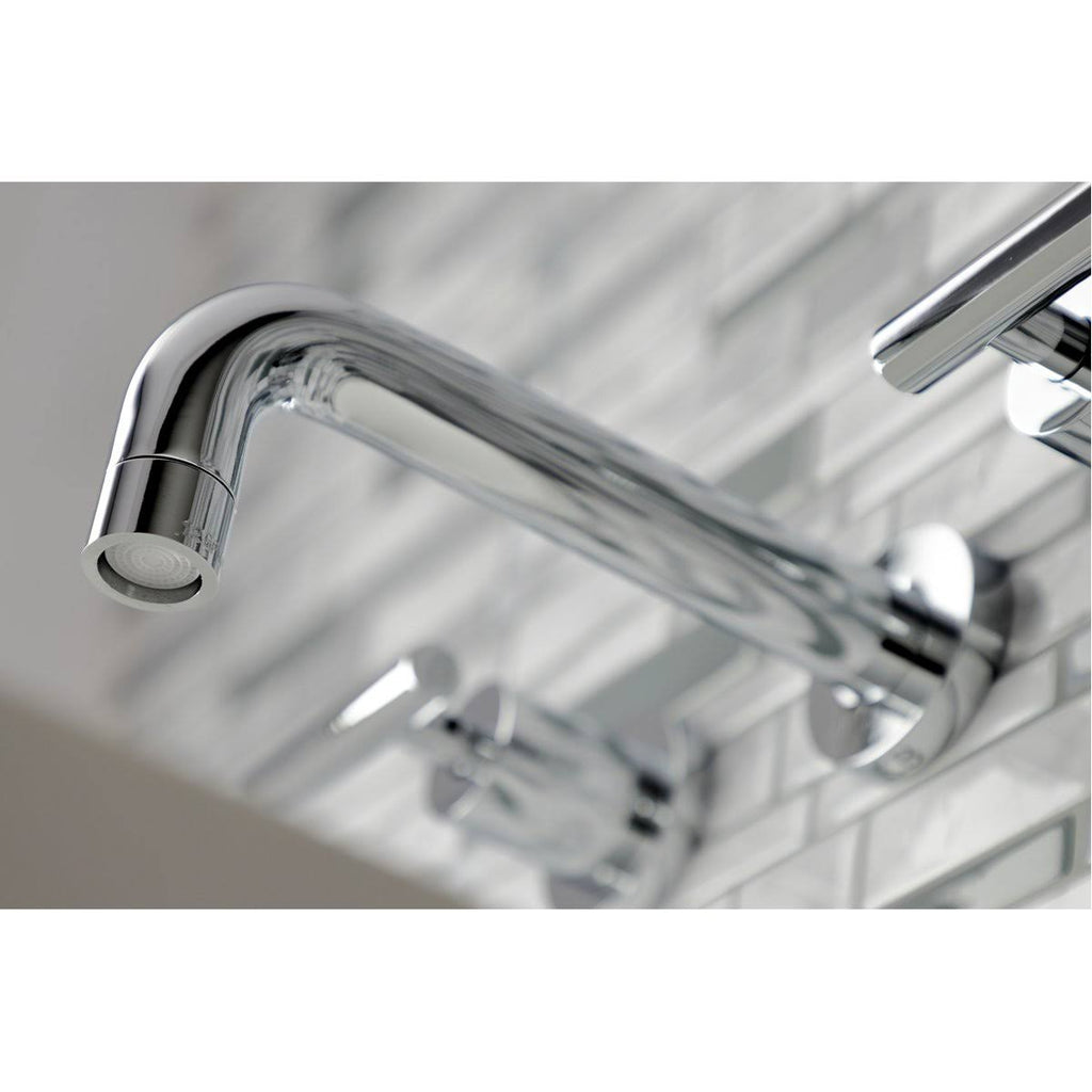 2-Handle Wall Mount Bathroom Faucet, Antique Brass C164657