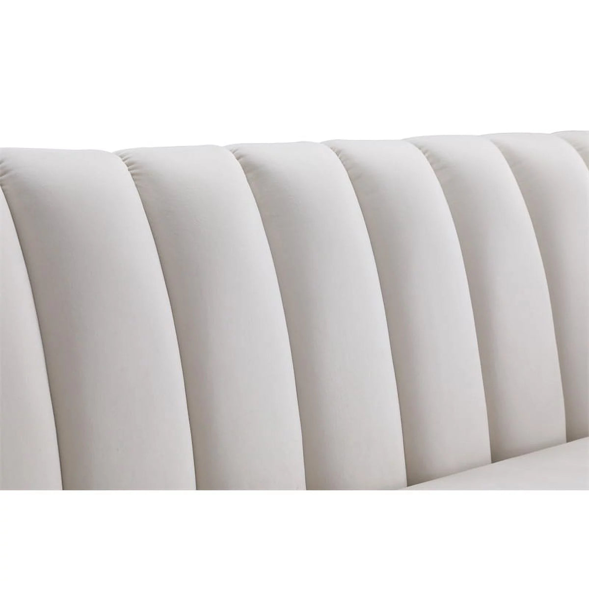 Cream Velvet Wood Sofa M45875