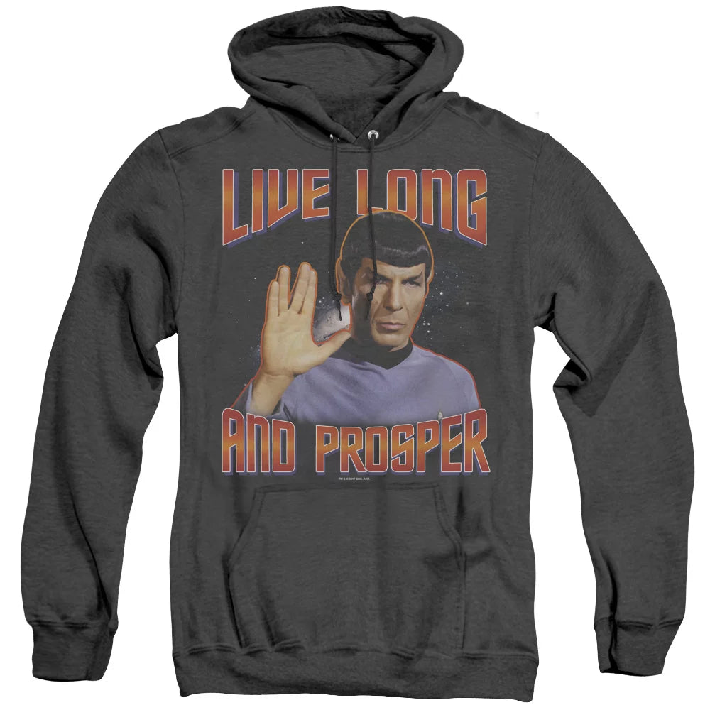 Heather Hoodie Sweatshirt Black P473