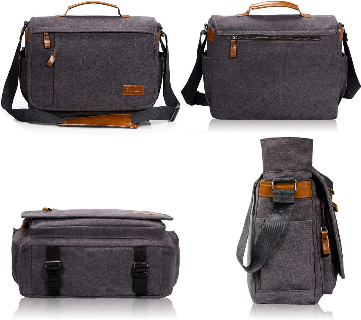 Canvas Messenger Bag with Camera Insert Sleeve A1404