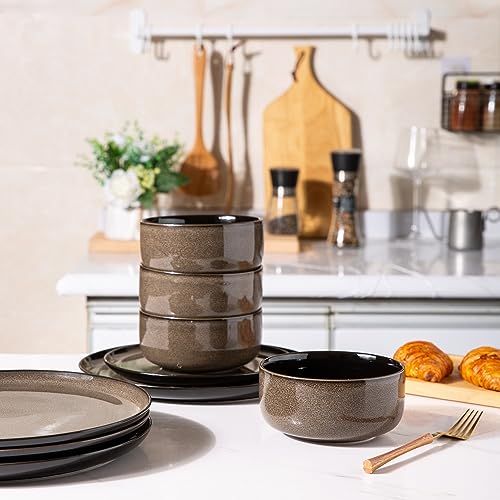 Green 18PCS Ceramic Dinnerware Set T83393