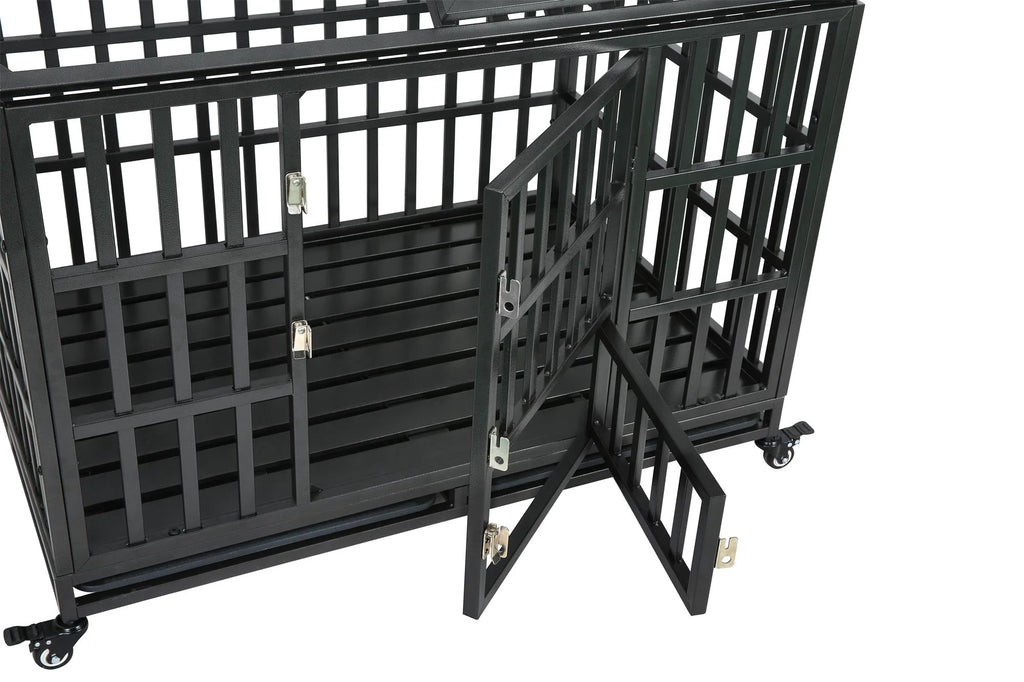 Heavy Duty Dog Cage Crate with Roof N91512