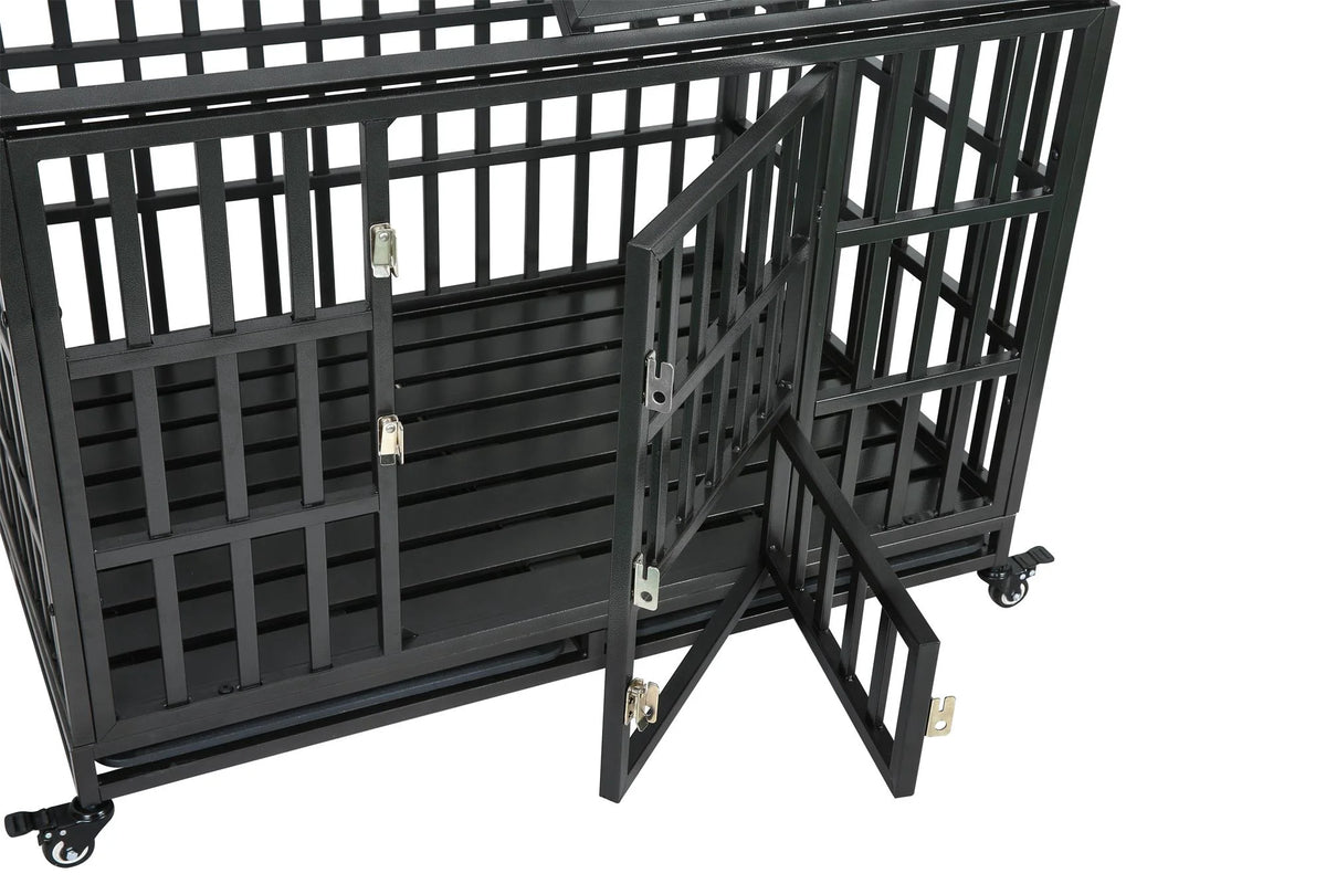 Heavy Duty Dog Cage Crate with Roof N91512