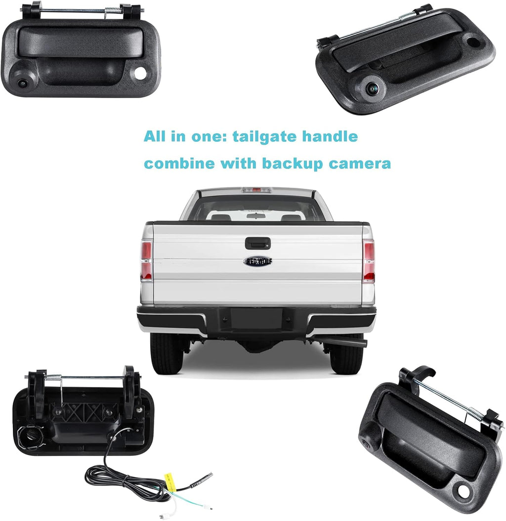 Tailgate Handle with Rear View Backup Camera for Ford F150 F-250 F-350 F450 F550 D8000