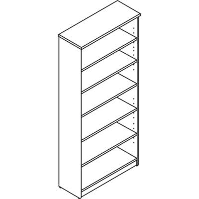 Six-Shelf Mahogany Bookcase I3861