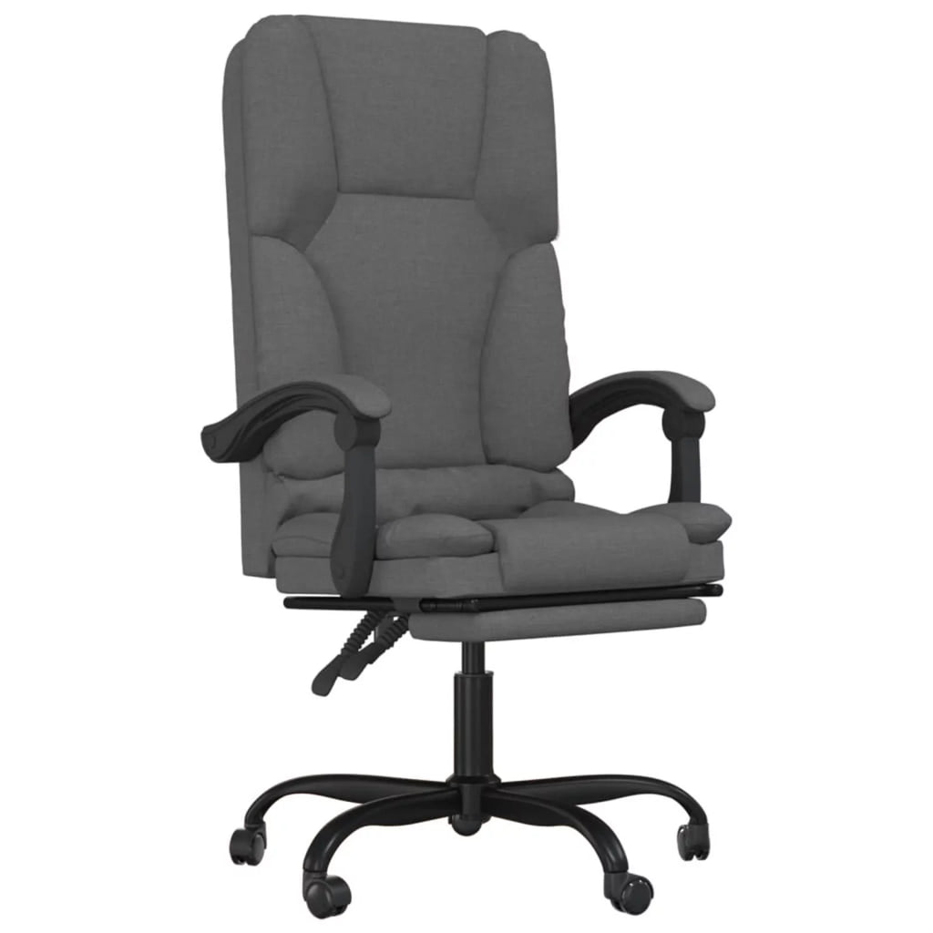 Dark Gray Fabric Massage Reclining Office Chair Z65539