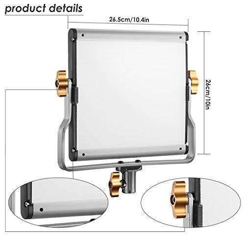 4 Packs Dimmable Bi-Color 480 LED Video Light and Stand Lighting Kit W276749
