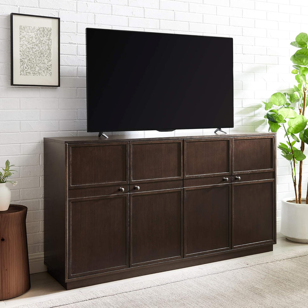 Dark Walnut Wood Storage Cabinet B7537