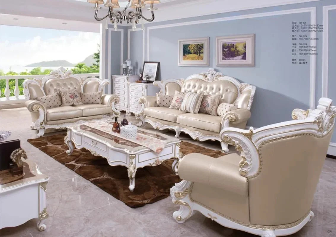 Genuine Leather Sofa Set M8136