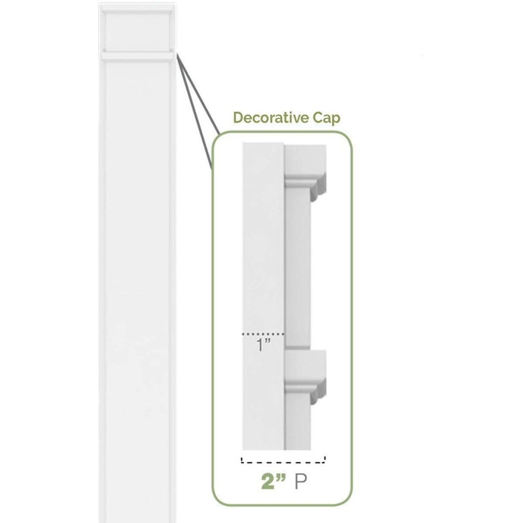 Flat Panel PVC Pilaster with Capital and Base (Pair) X36276