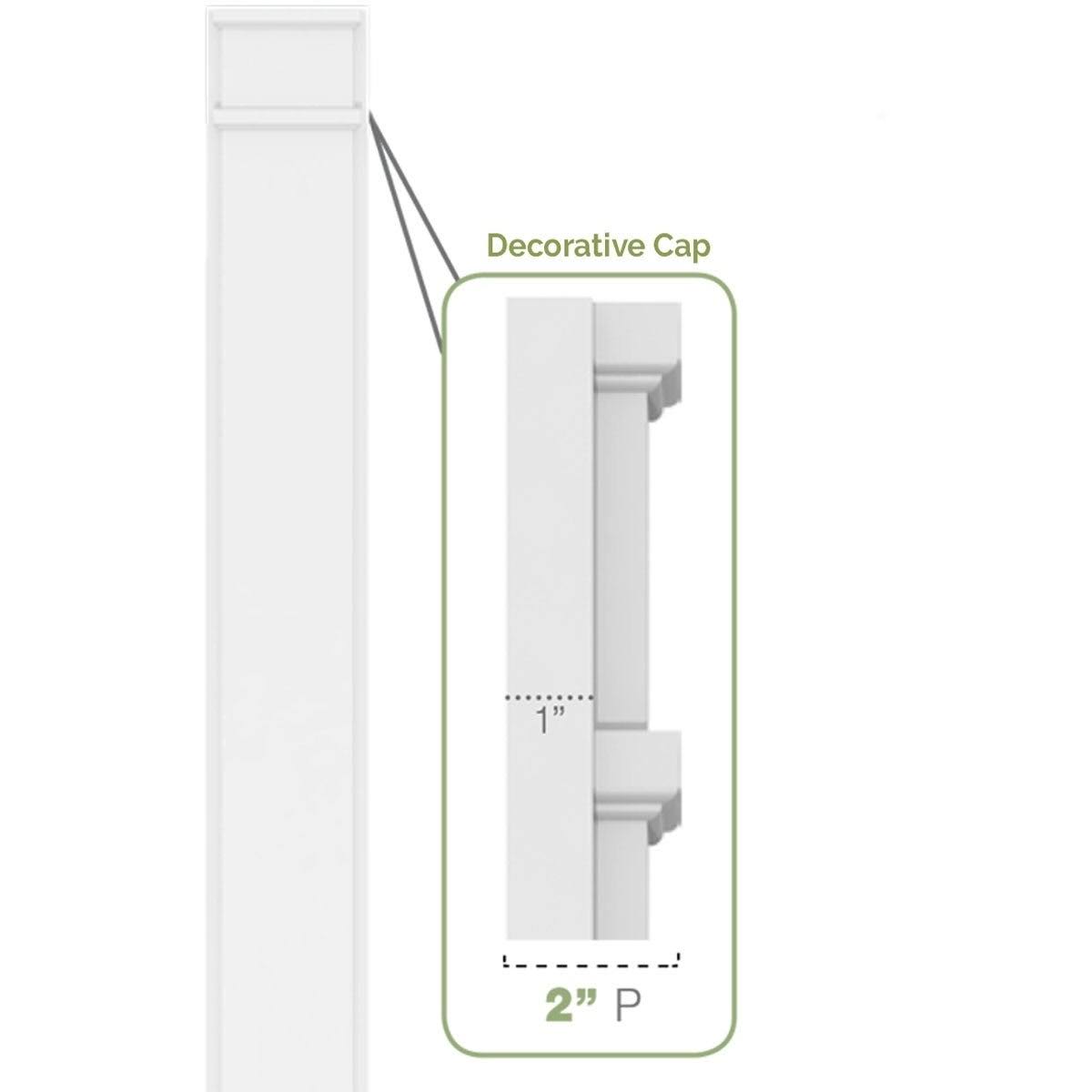 Flat Panel PVC Pilaster with Capital and Base (Pair) X36276