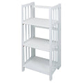 White 3-Shelf Folding Bookcase M62367