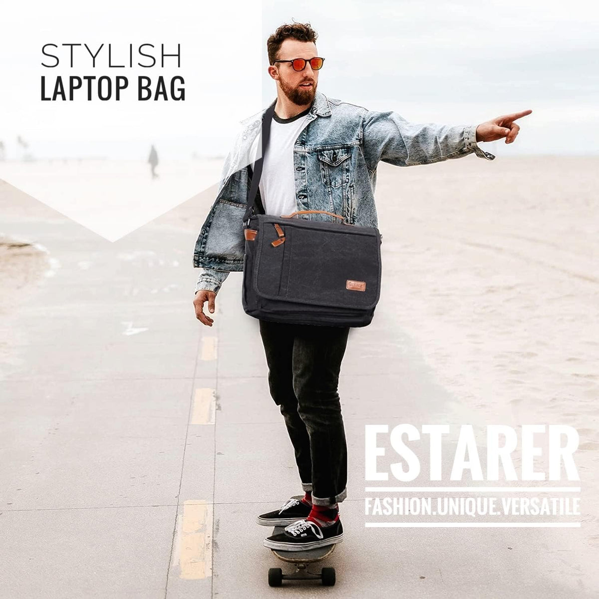 Water-resistance Canvas Laptop Messenger Bag M996