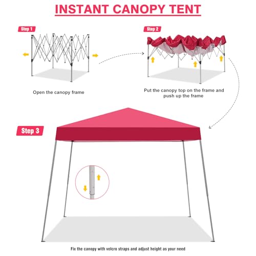 10X10 FT Pop Up Canopy Tent with Carrying Bag Y89945