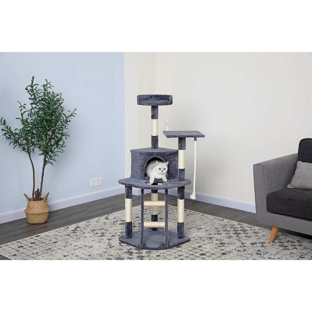 Beige Cat Tree Condo with Sisal Covered Posts Y32545