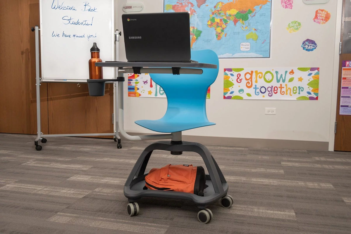 Multicolor Mobile Chair with Laptop Arm and Storage E9788