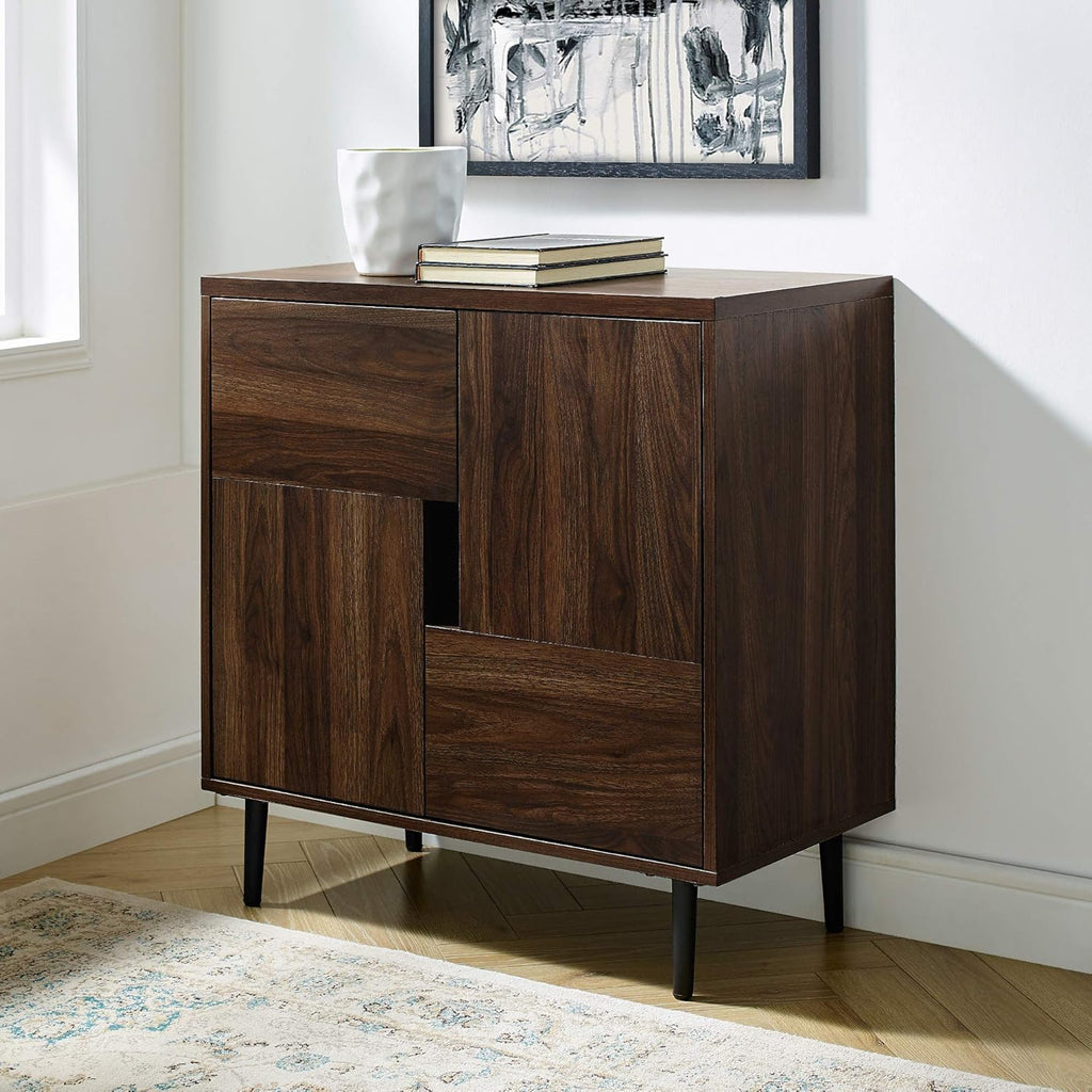 Dark Walnut Wood Storage Cabinet B7537