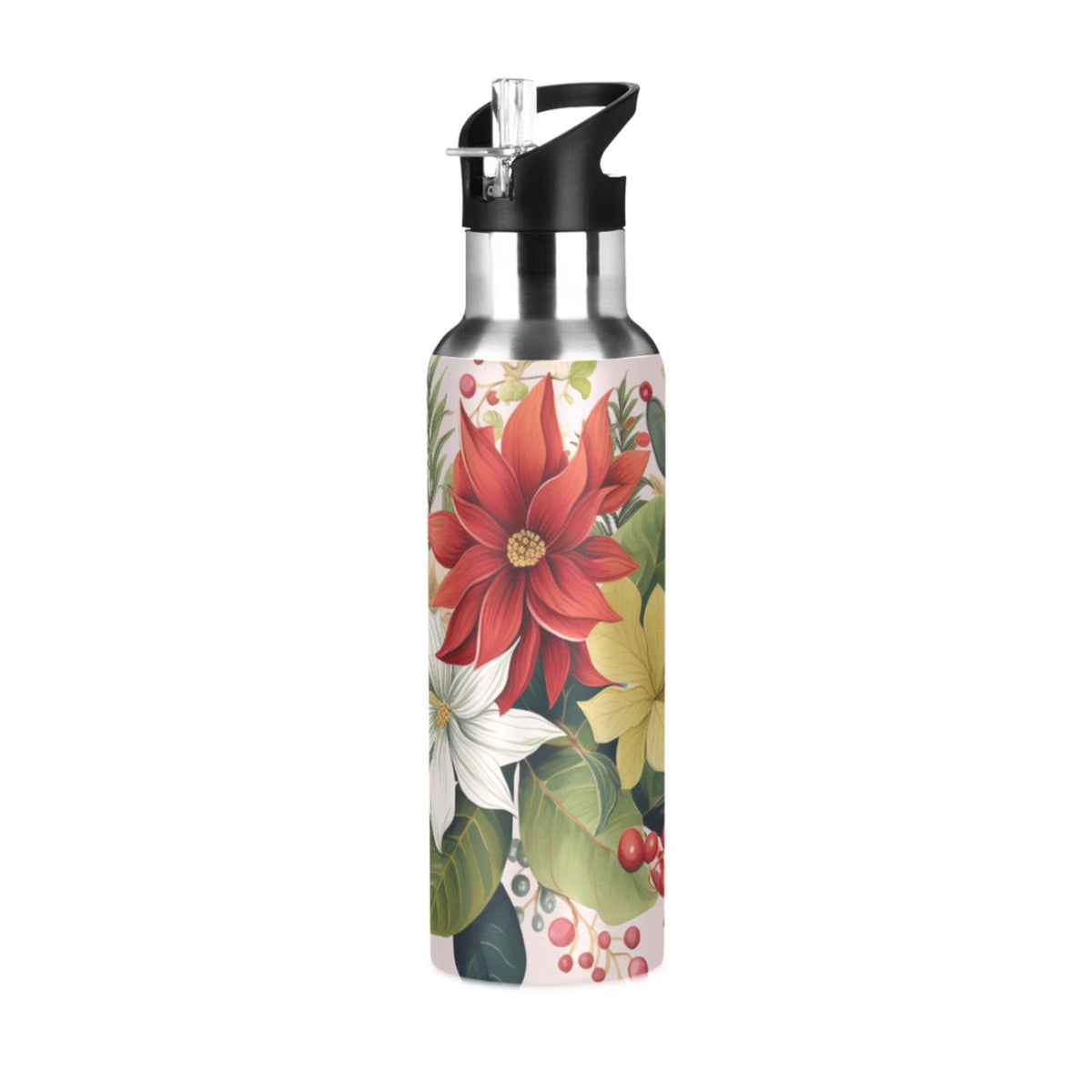 20 oz Insulated Stainless Steel Water Bottle with Straw Lid R721