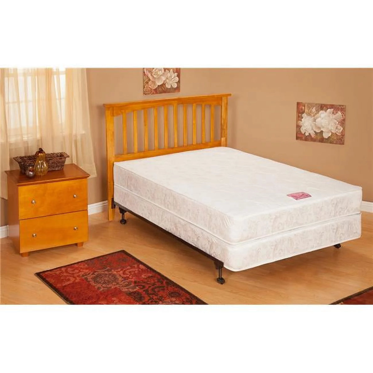 Twin Size Espresso Bed with Footboard H35008