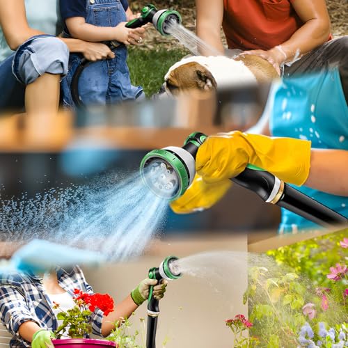 100 ft Flexible Tangle Free Garden Hose with 10 Function Nozzle H176