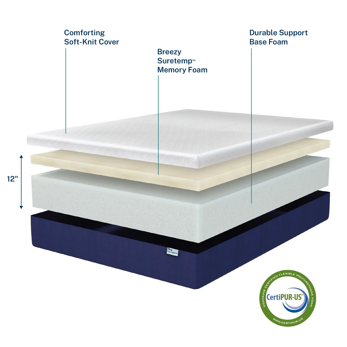 Memory Foam Mattress Queen Medium Firm A890367