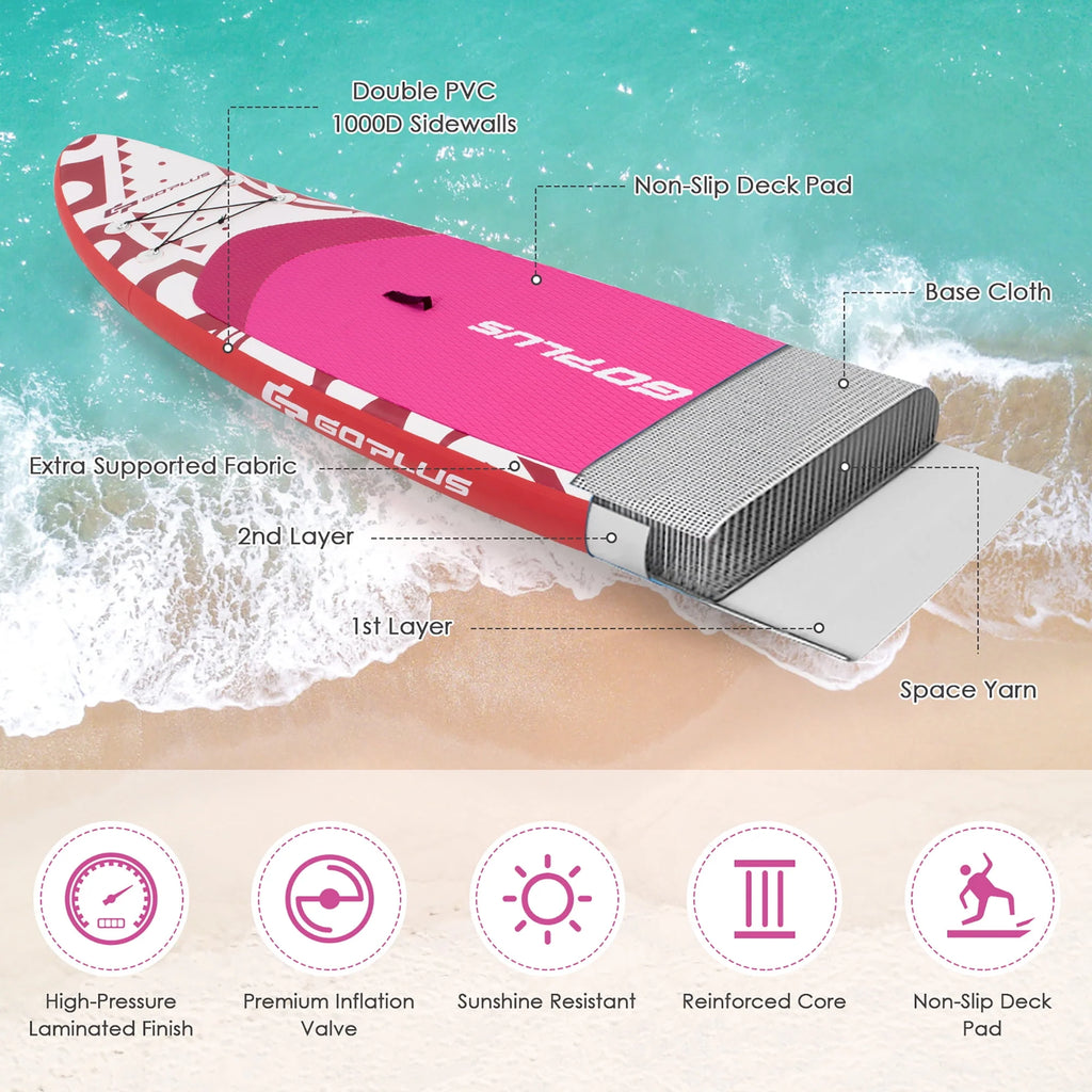 10.5' Inflatable Stand Up Paddle Board with Carry Bag T5208