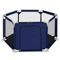 Baby Playpen 6 Panels Blue H193816