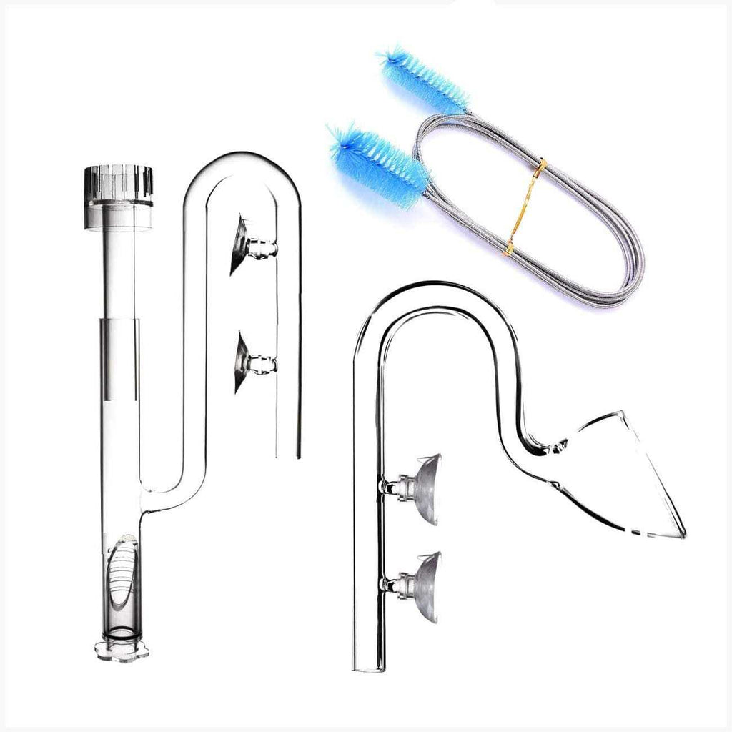 Glass Lily Pipe Set with Skimmer Inflow and Outflow I303