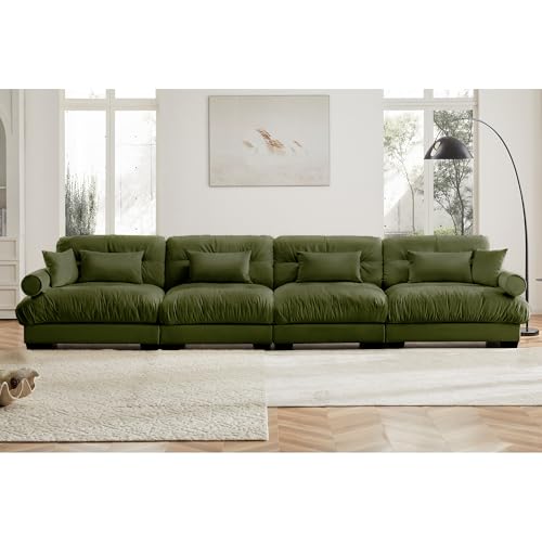 130" Modular Sectional Sofa with Movable Ottoman K266
