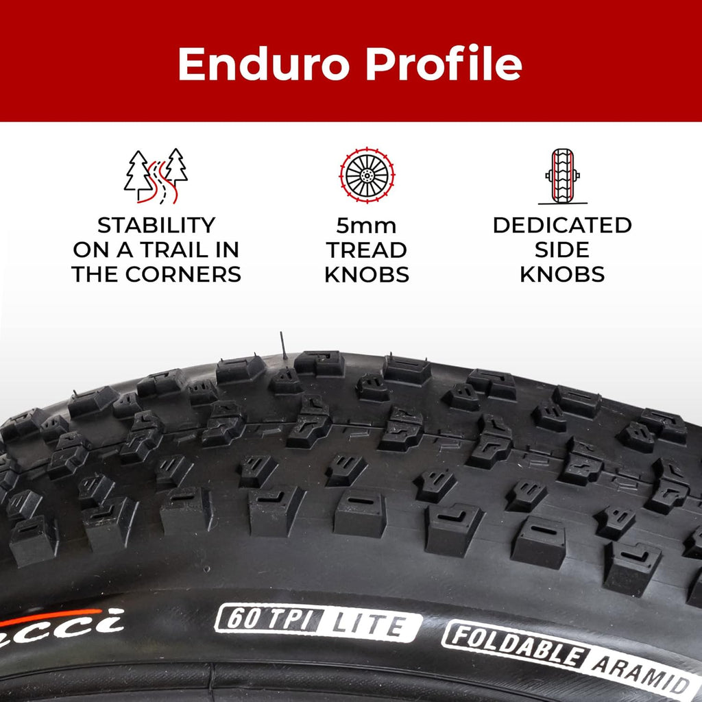 Pair 27.5 x 2.25 Inch Foldable 60 TPI All Mountain Enduro Tires with Nylon Protection X9301