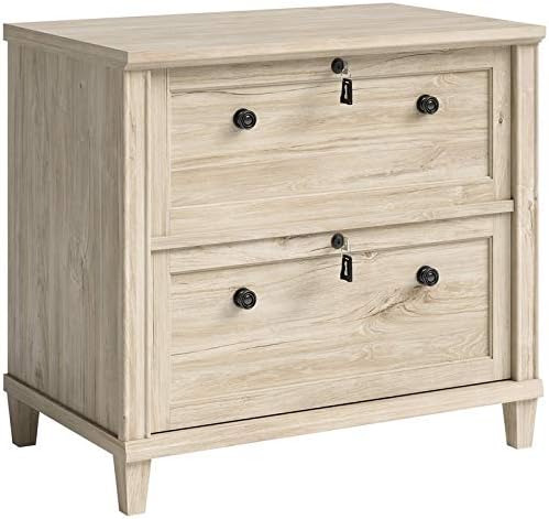 2 Drawer Wooden Lateral File Cabinet in Chalk Oak S642