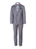 Grey/Blue Yonder Check Two-Piece Boy's Suit H329