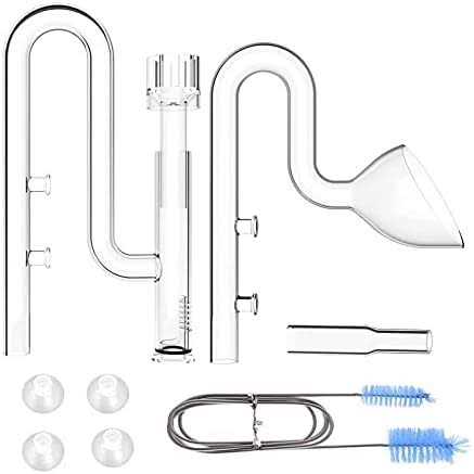Glass Lily Pipe Set with Skimmer Inflow and Outflow I303