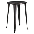 Black/Antique Gold Round Metal Cafe Table K612