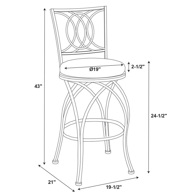 Bronze Metal Counter Stool V2486