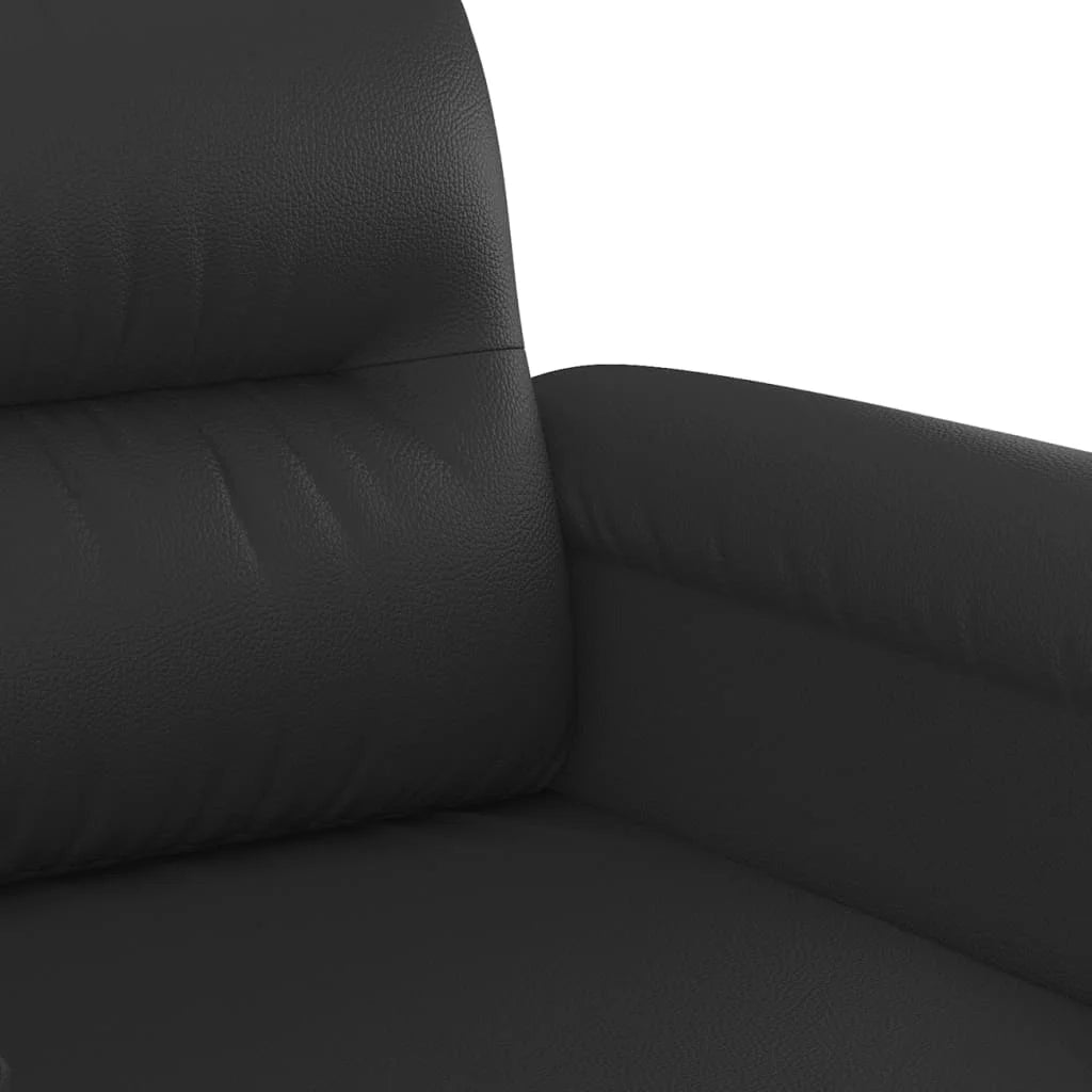 Black Faux Leather 2-Seater Sofa A528263